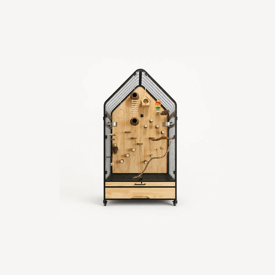 Maison Grande Volière de Luxe avec Intérieur